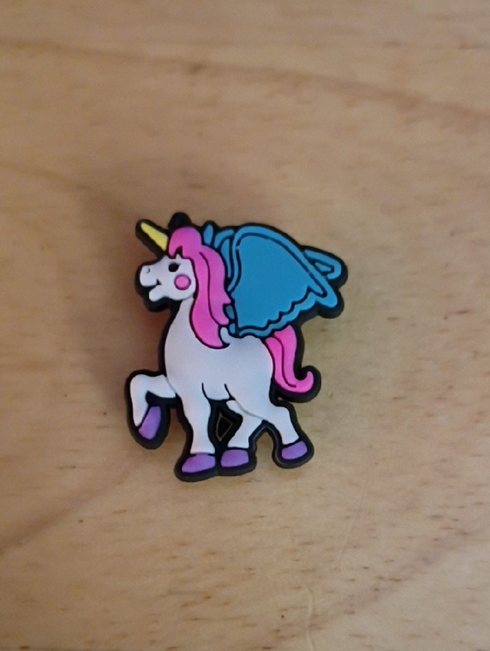 10 for $10 Jibbitz Croc Charms - Pink Unicorn w/ Blue Wings - New Shoe Charm
